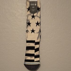 Stance Black & Cream Star and Stripe Crew Socks